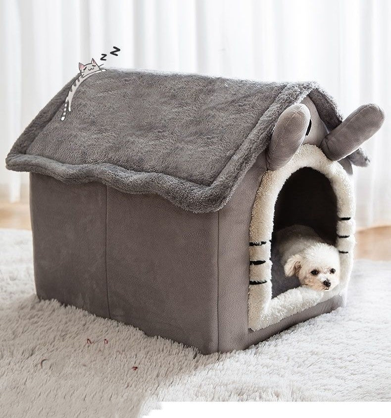 chien allonger dans panier chien couchage de luxe