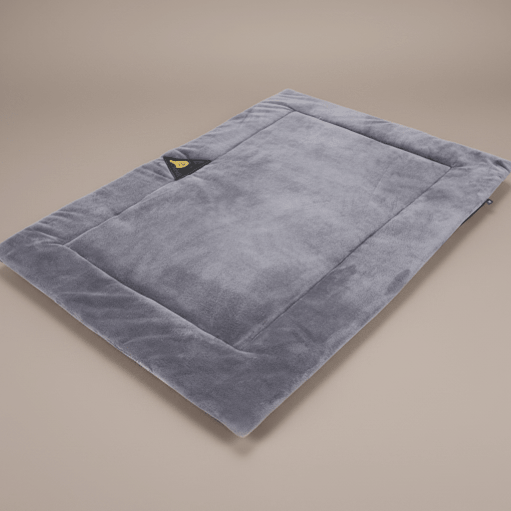 coussin pour chien en polymères bleu