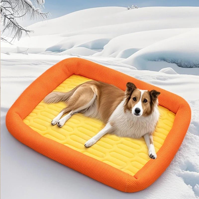 en neige tapis rafraichissant chien sans gel