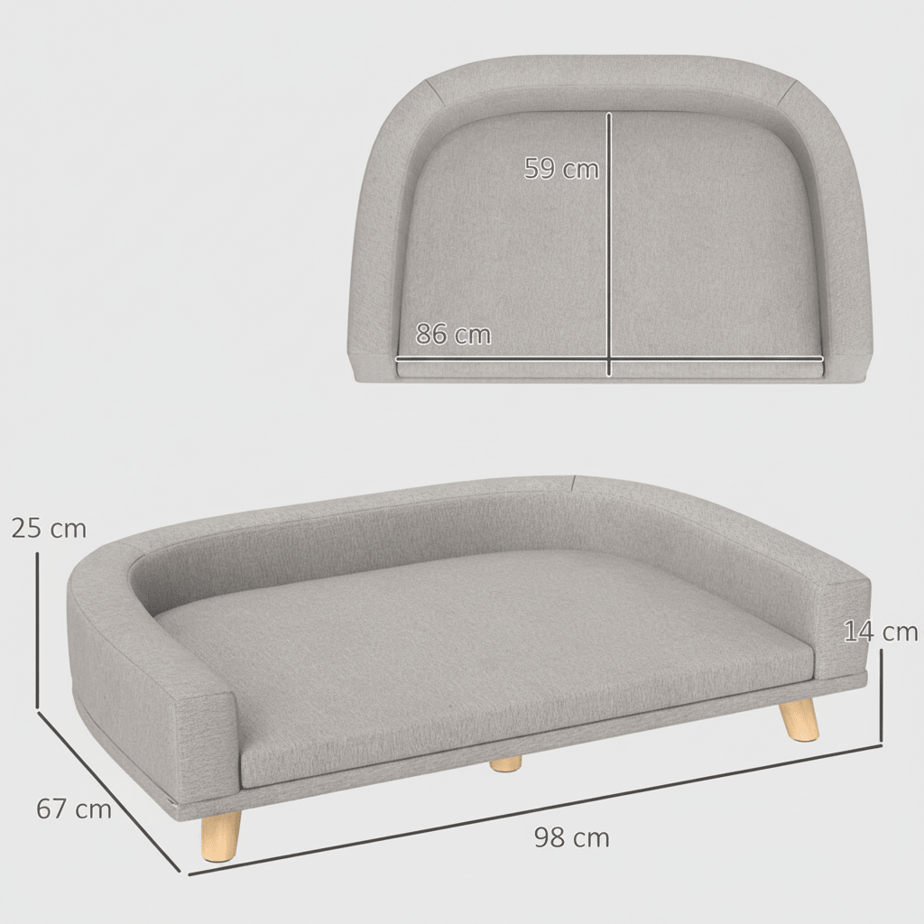 les dimensions de canape lit chien XXL amovible