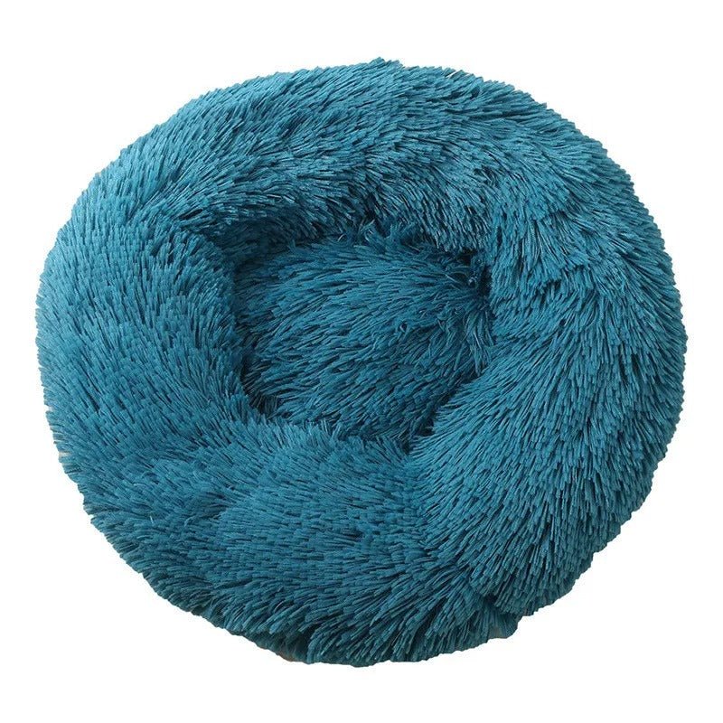 lit pour chien donut bleu