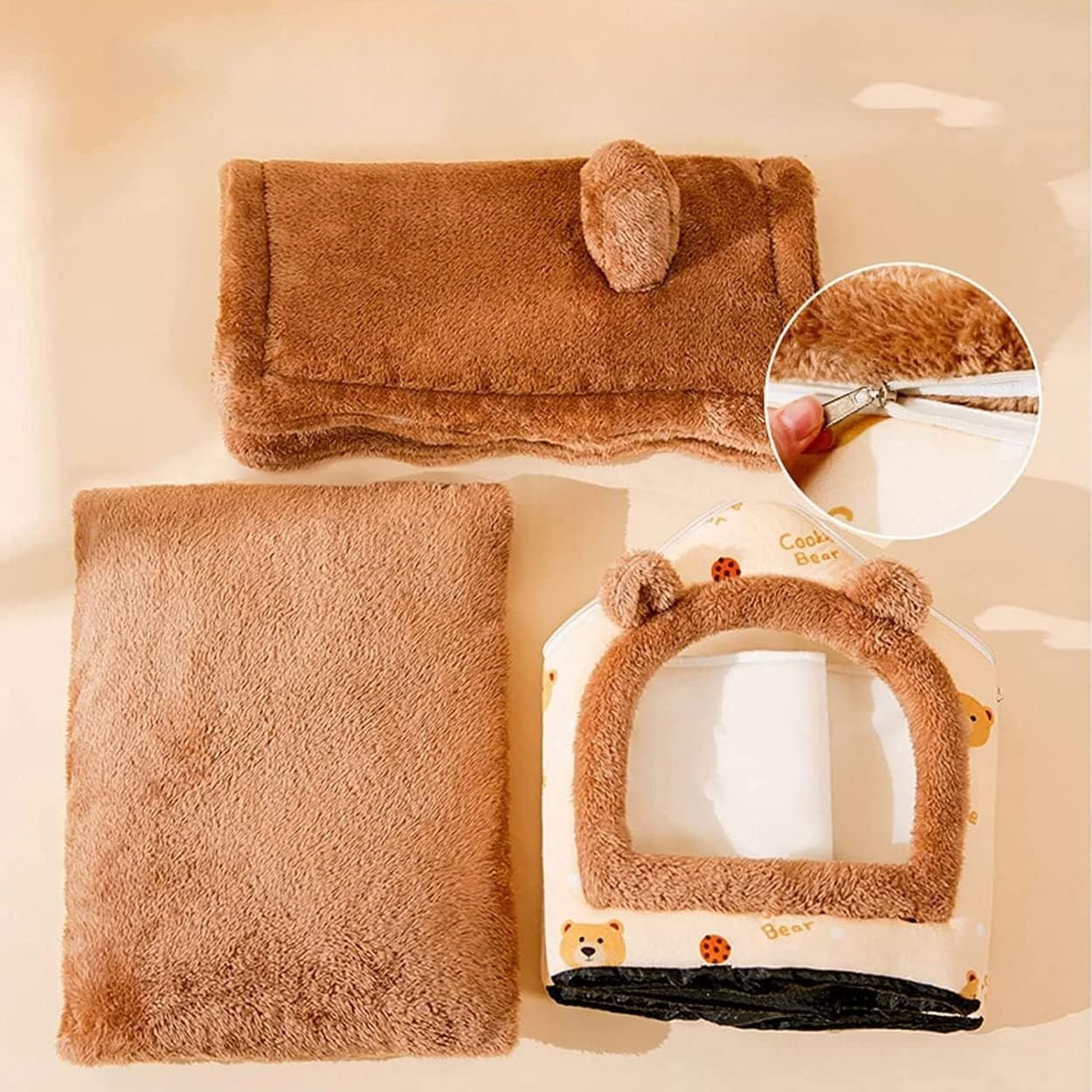 niche chien marron ours démontable