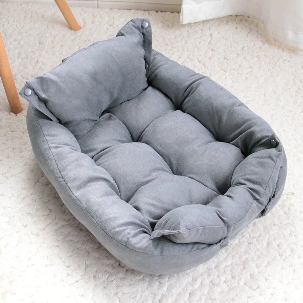 panier chien couchage premium gris