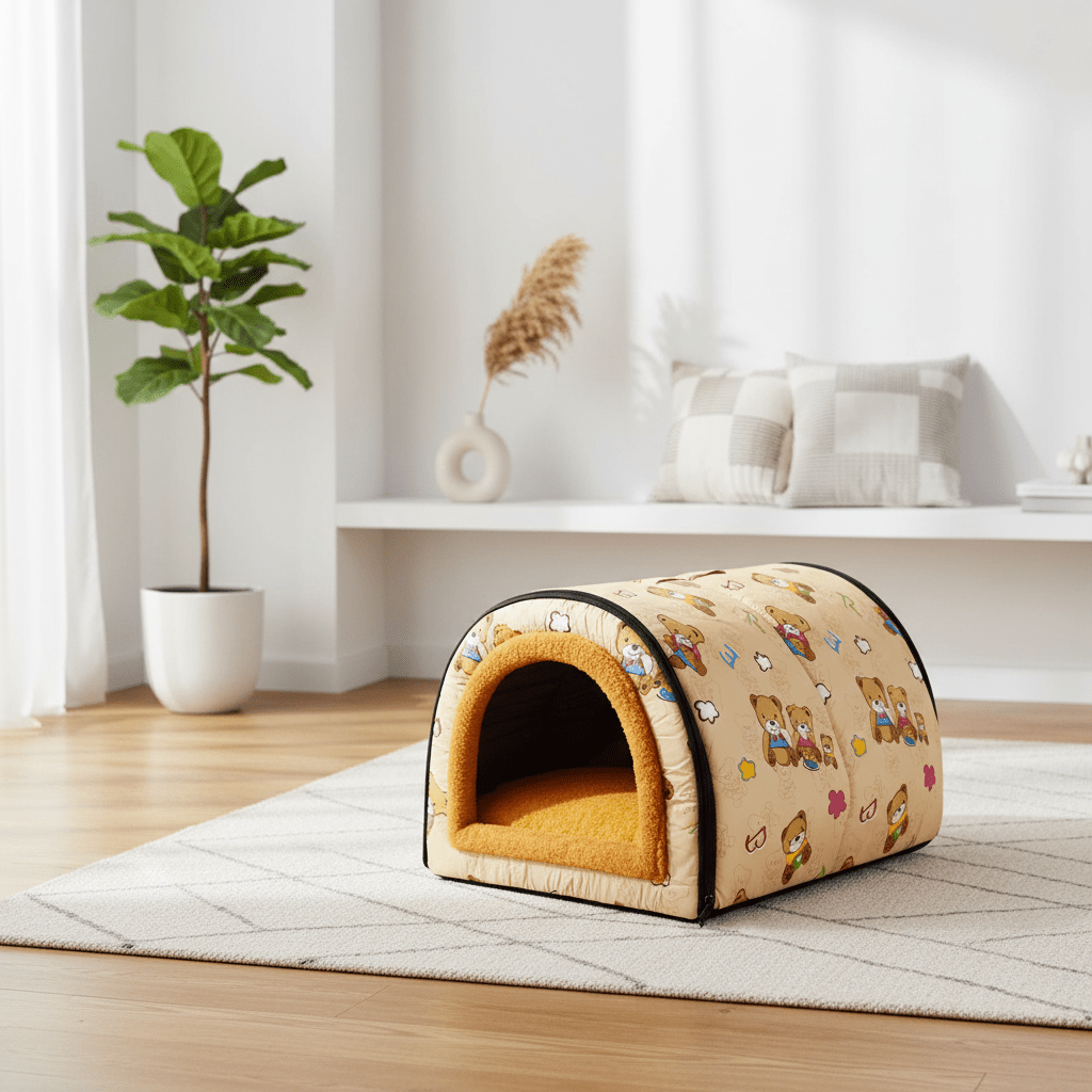 toit pour niche chien confortable chaud imperméable dessin enfantin