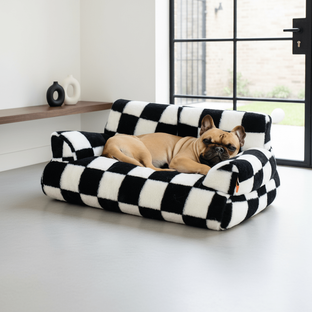toutou dans le canapé pour petit chien doux
