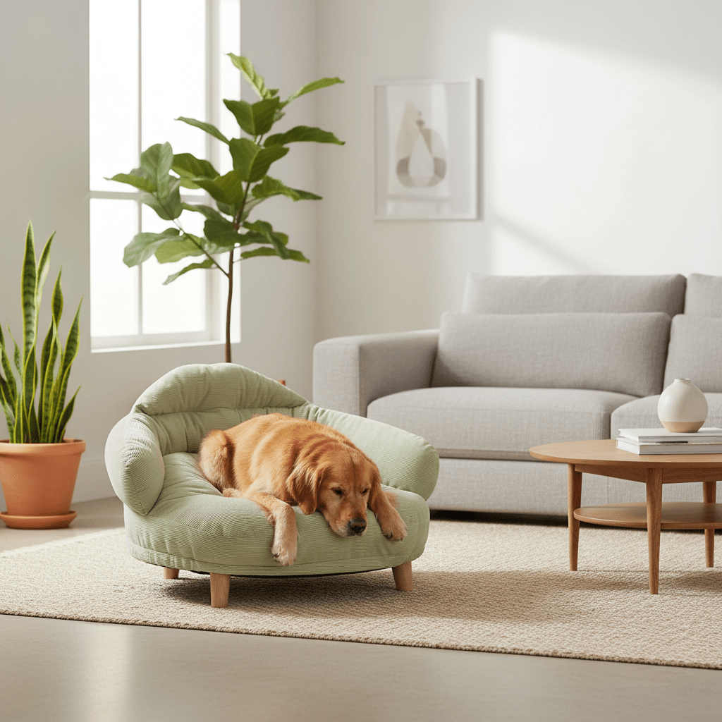 toutou sur banquette chien avec dossier et accoudoir