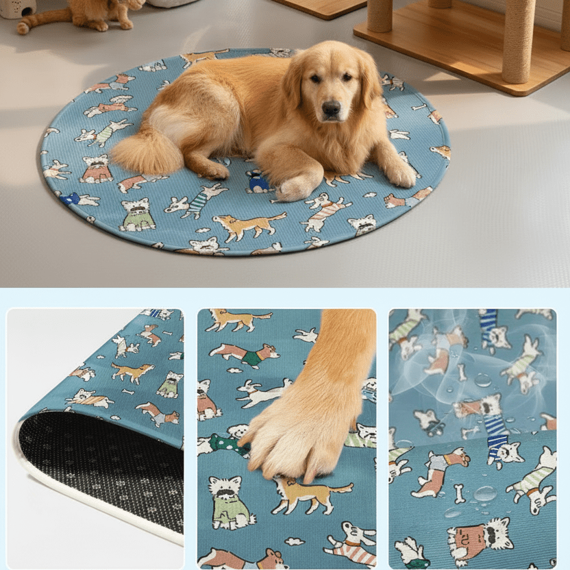 tapis rafraichissant chien grand taille lavable