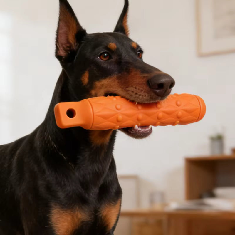 toutou tien dans sa bouche un jouet indestructible pour chien
