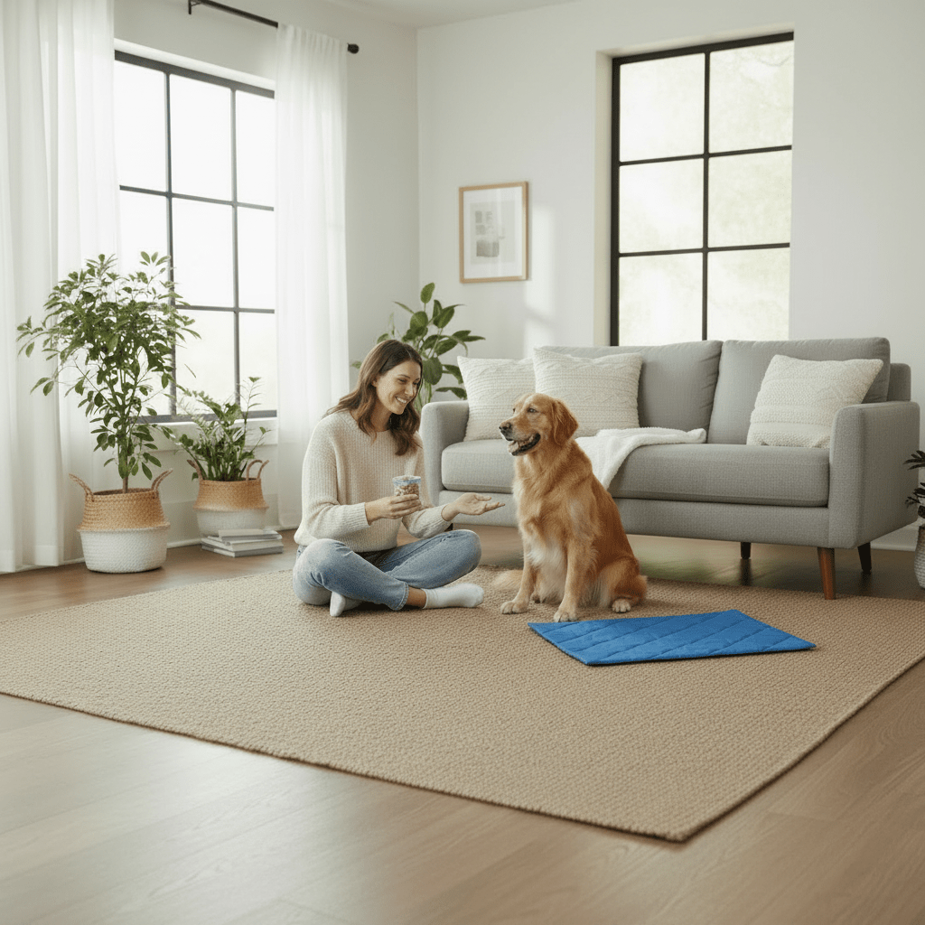 Comment habituer un chien à un tapis rafraîchissant ?
