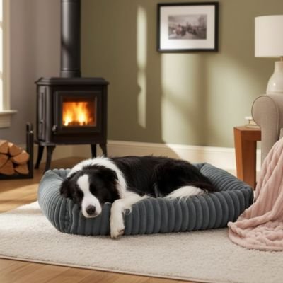 toutou dort dans panier chien 