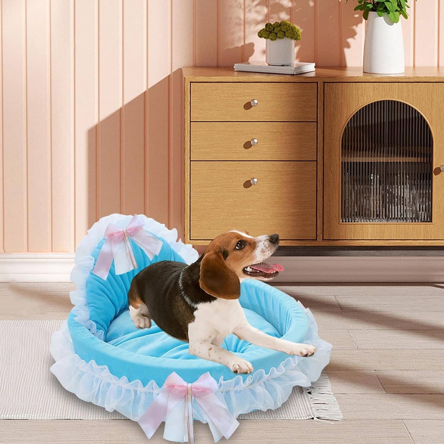 Lit pour chien  - CuteLaceDogBed™ - Bleu
