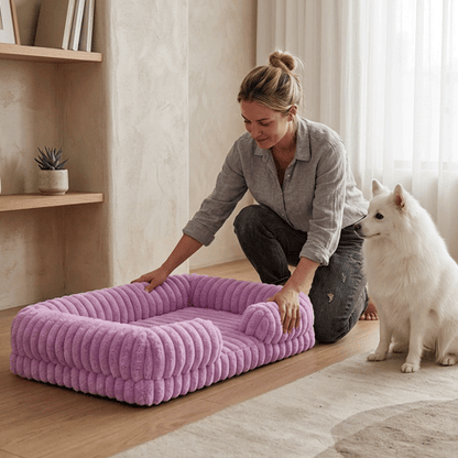 Panier Chien en velours déhoussable