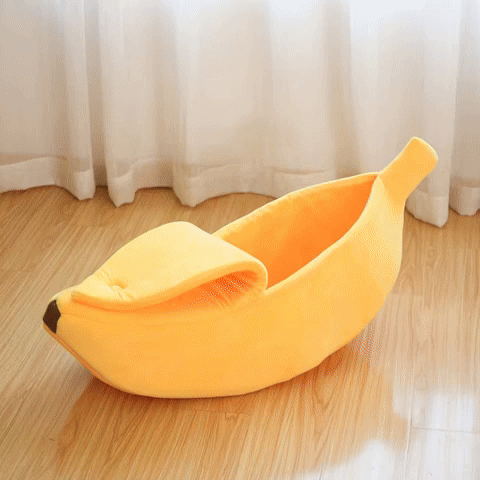 Panier chien forme banane doux