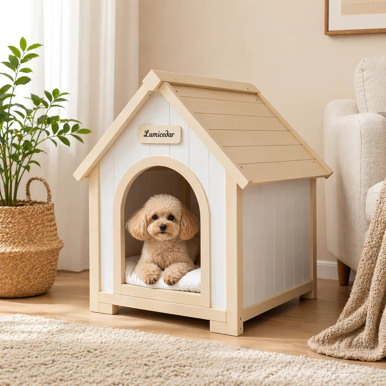 cabane d'intérieur pour chien respirante