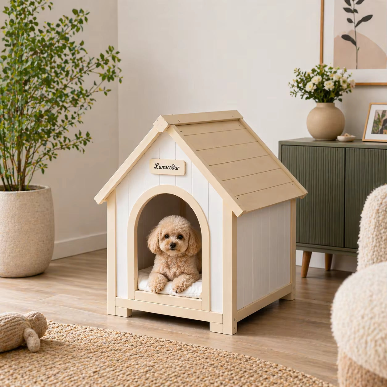 cabane d'intérieure pour chien assemblage facile