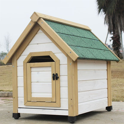 cabane pour chien en bois avec  porte 
