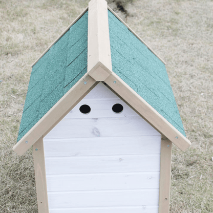 cabane pour chien en bois avec tuiles anti fuit