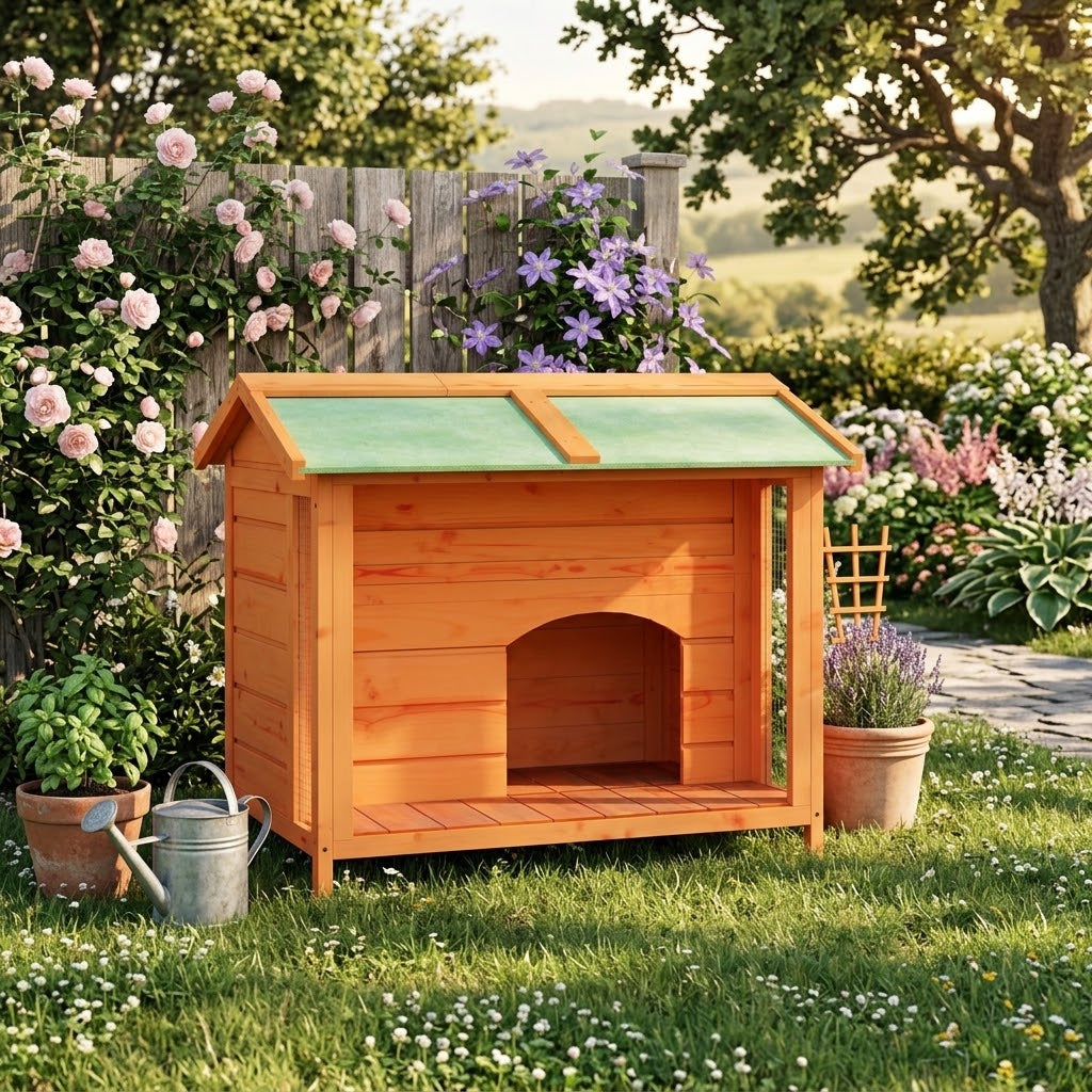 cabane pour chien en bois pin massif imperméable