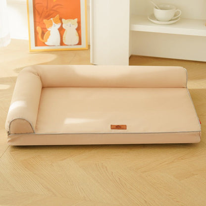 canapé lit pour grand chien avec coussin beige