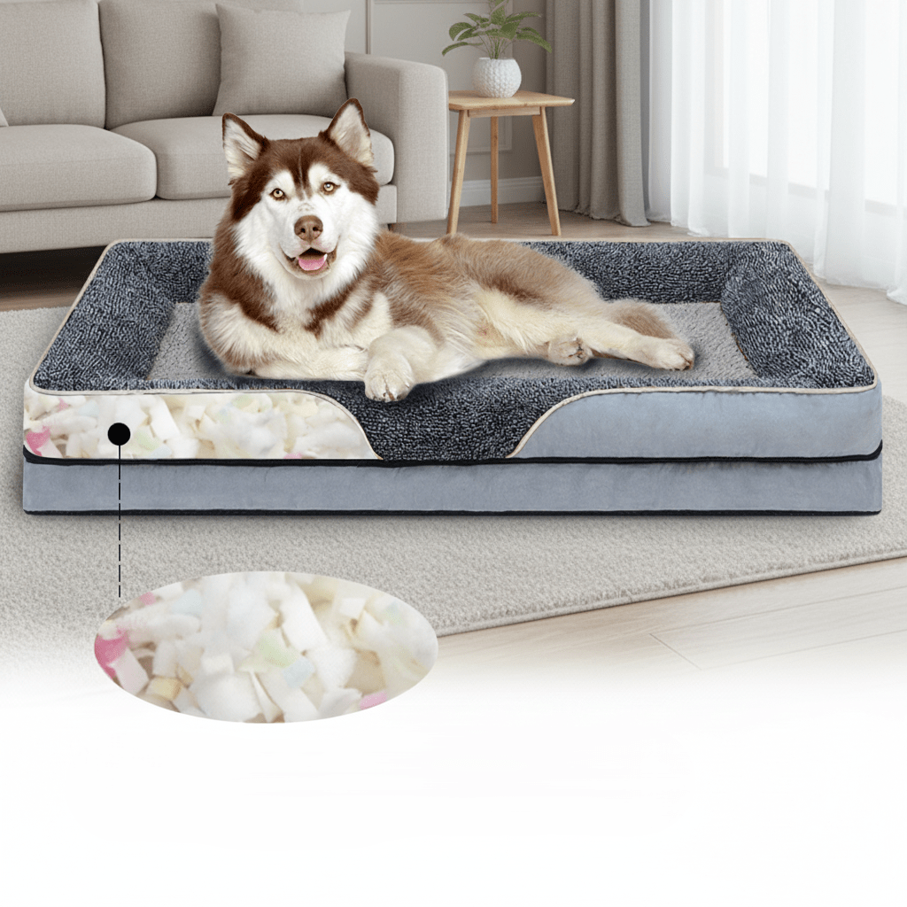 canapé orthopédique pour grand chien en mousse de forme