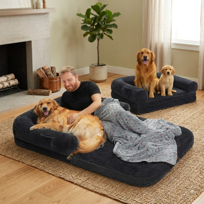 canapé pour chien XXL pliable et lavable en machine 