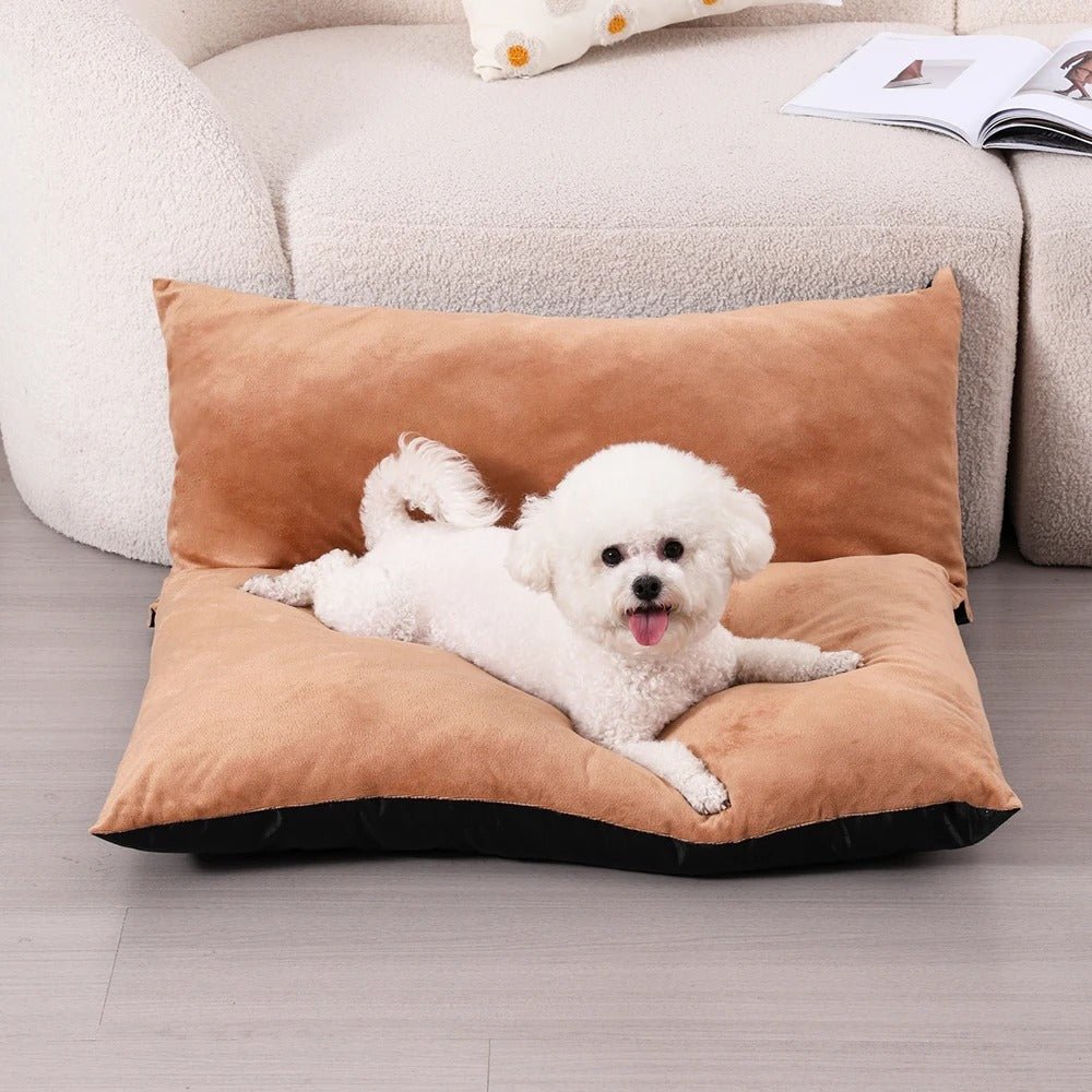 canapé pour chien chaud marro