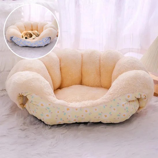 canapé pour chien coquillage beige 