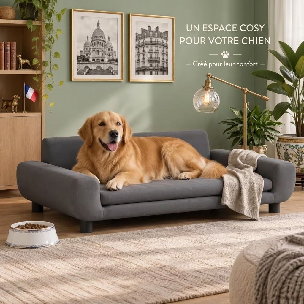 canape chien xxl avec coussin déhoussable