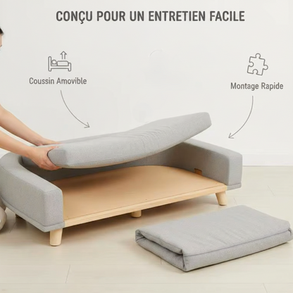 canape lit chien XXL démontable avec coussin amovible