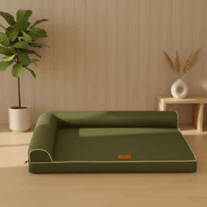 canape lit pour grand chien facile a nettoyer vert