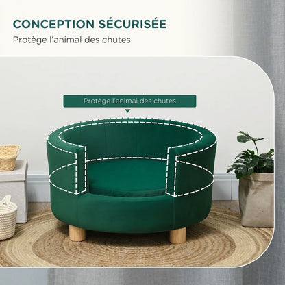 canape luxe pour chien avec rebords surélevé