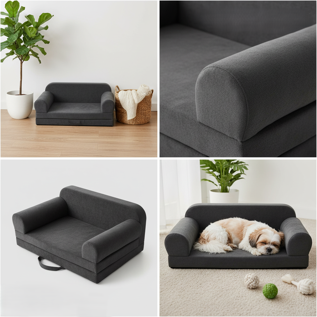 canape pour chien XXL pliable et lavable