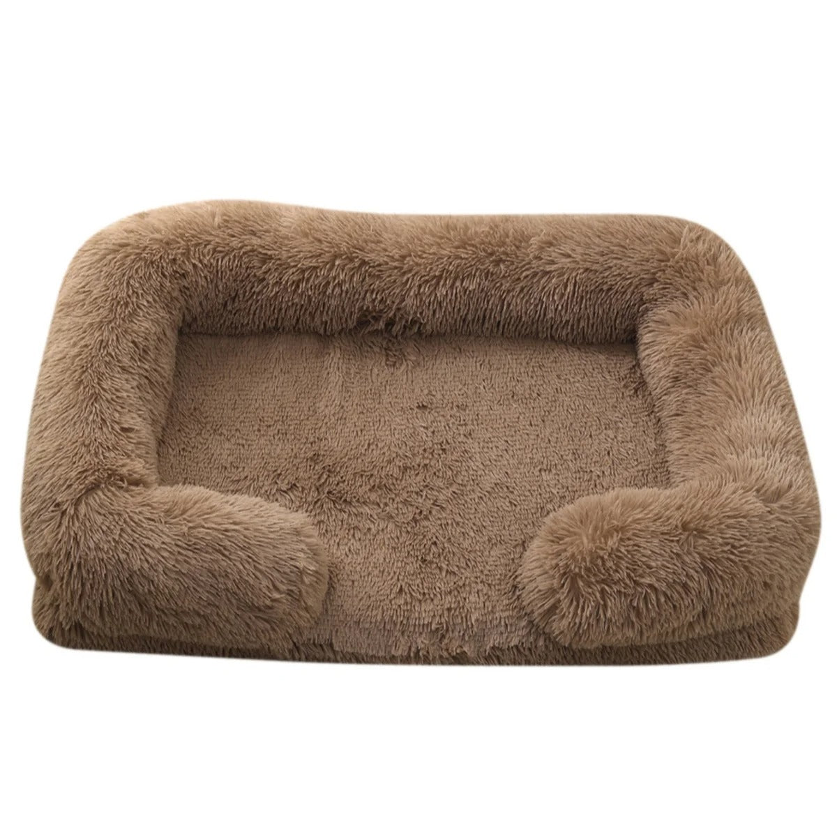 canape pour chien carre marron