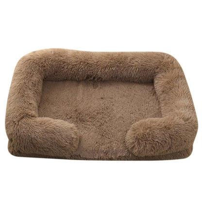 canape pour chien carre marron