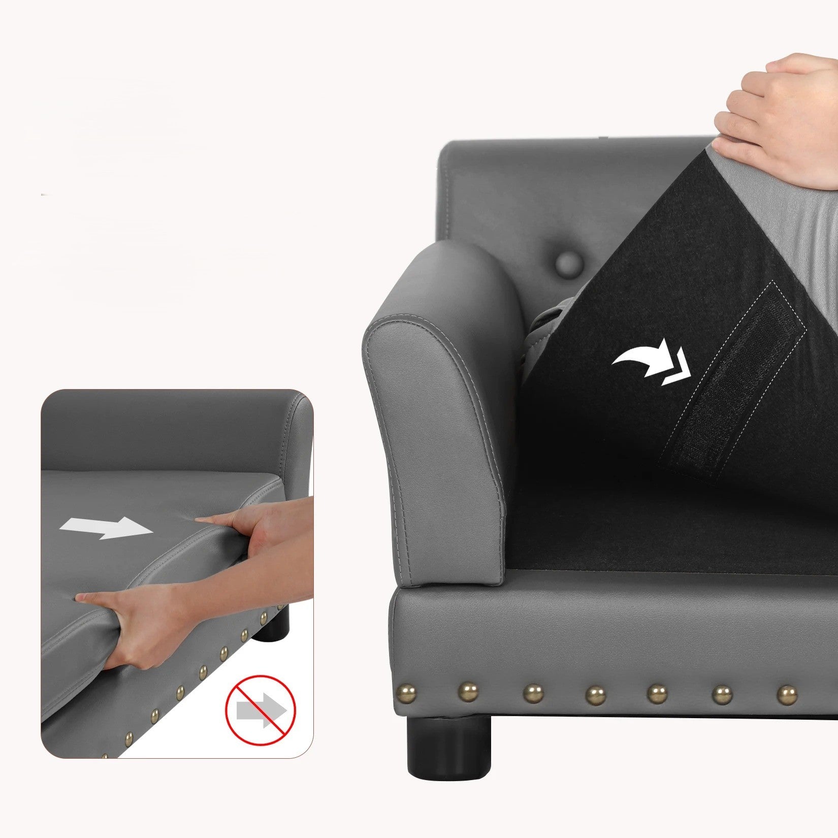 canapé pour chien fixer avec ruban adhésif