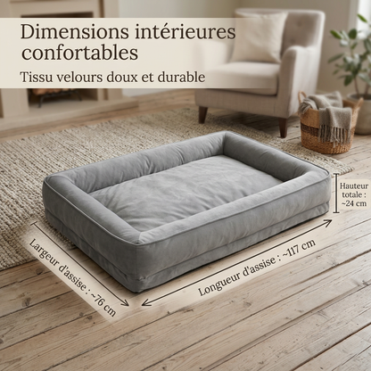 canape pour chien xxl avec base antidérapant