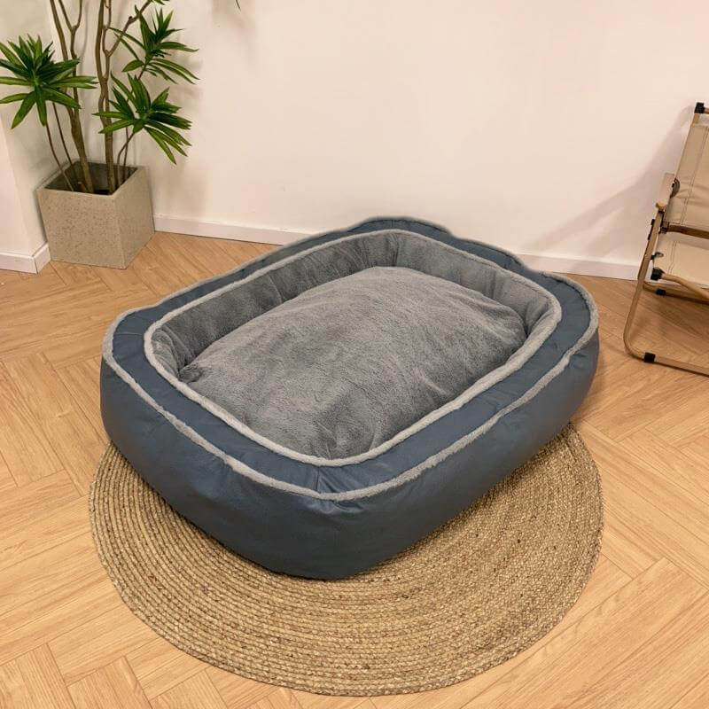 canape pour chien xxl moelleux gris