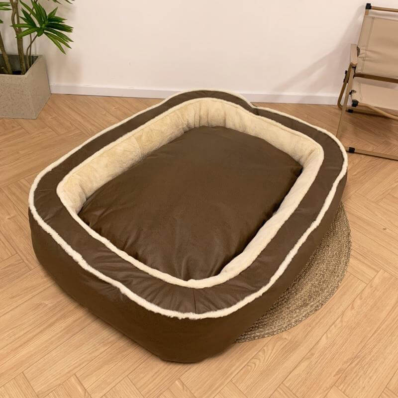 canape pour chien xxl moelleux marron