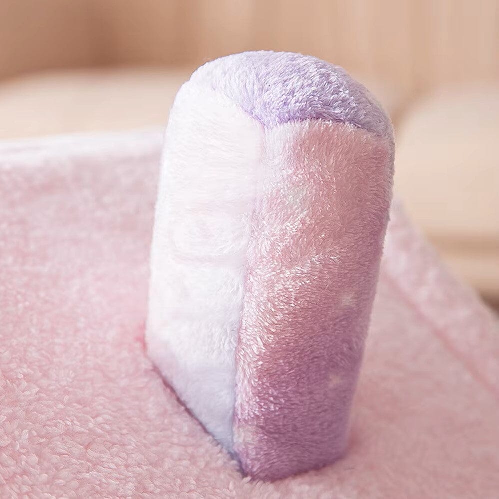 cheminé de niche chien en peluche arc en ciel 