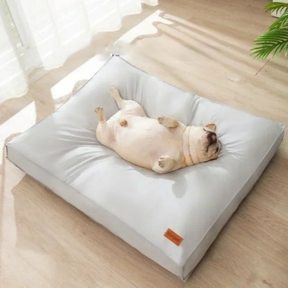 chien_allonger_confortablement_sur coussin_pour_chien_blanc_chic