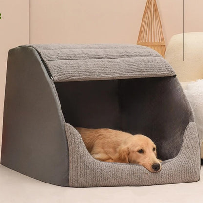 chien allonger dans niche pour chien porte pain