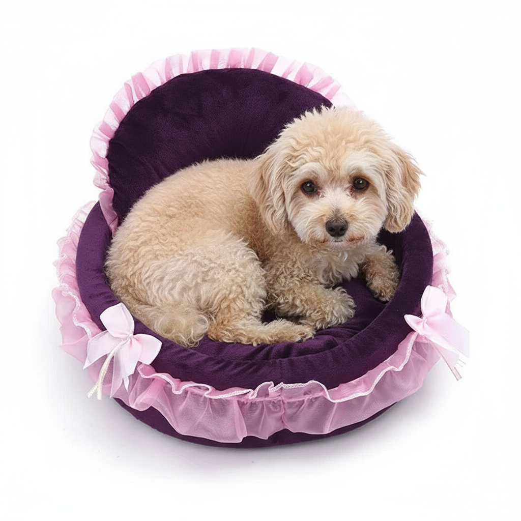 chien_content_dans_lit_pour_chien princesse