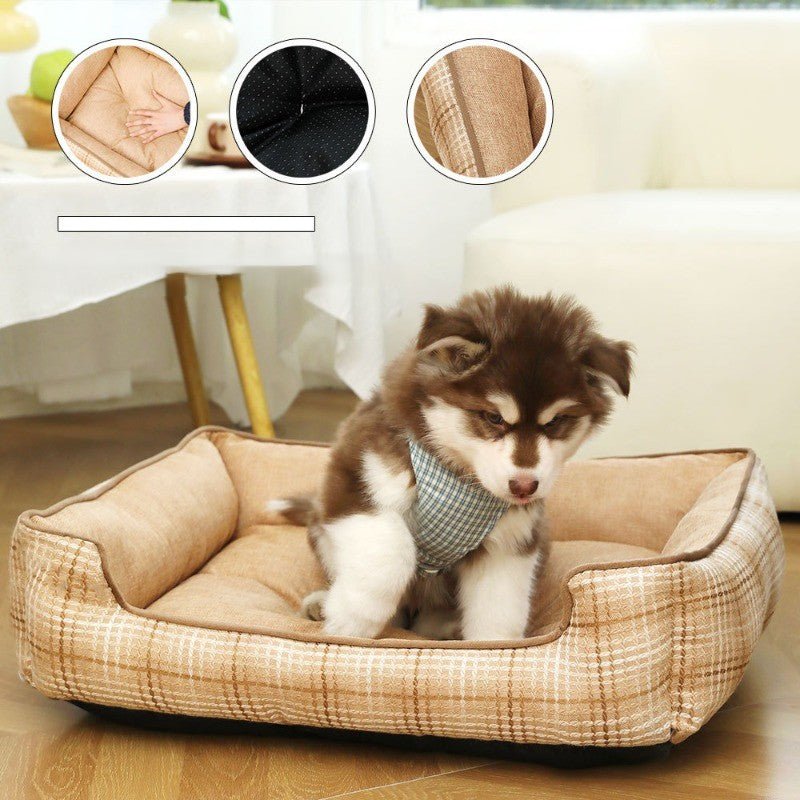 chien couchage en treillis antidérapant