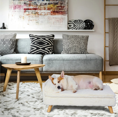 chien détendu dans canape pour chien dans salon