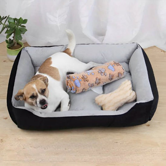 chien dans panier pour chien ose noir