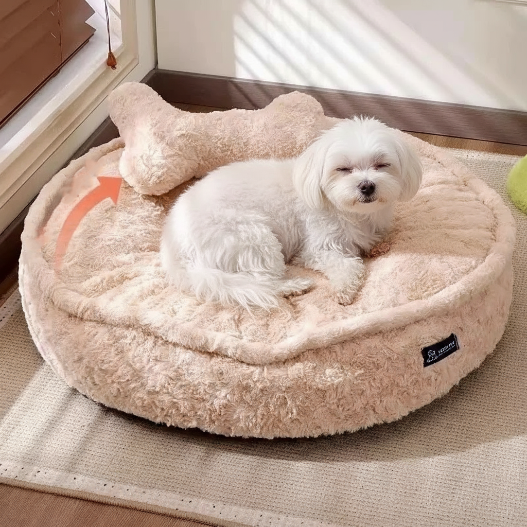 chien_dort_dans_coussin_pour_chien doux