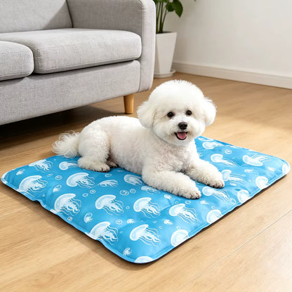 chien tapis chien rafraichissant dans salon