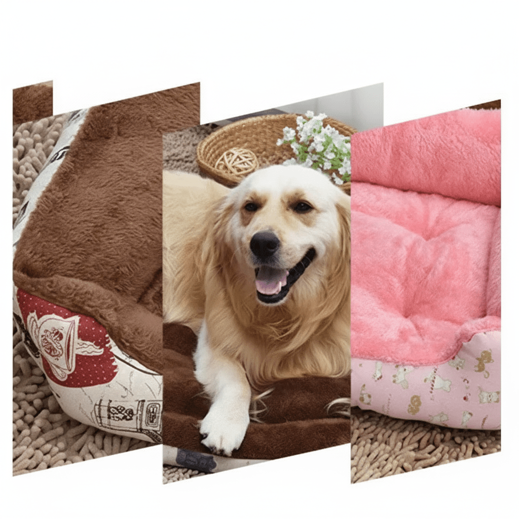 couleurs différents de panier canape chien doux