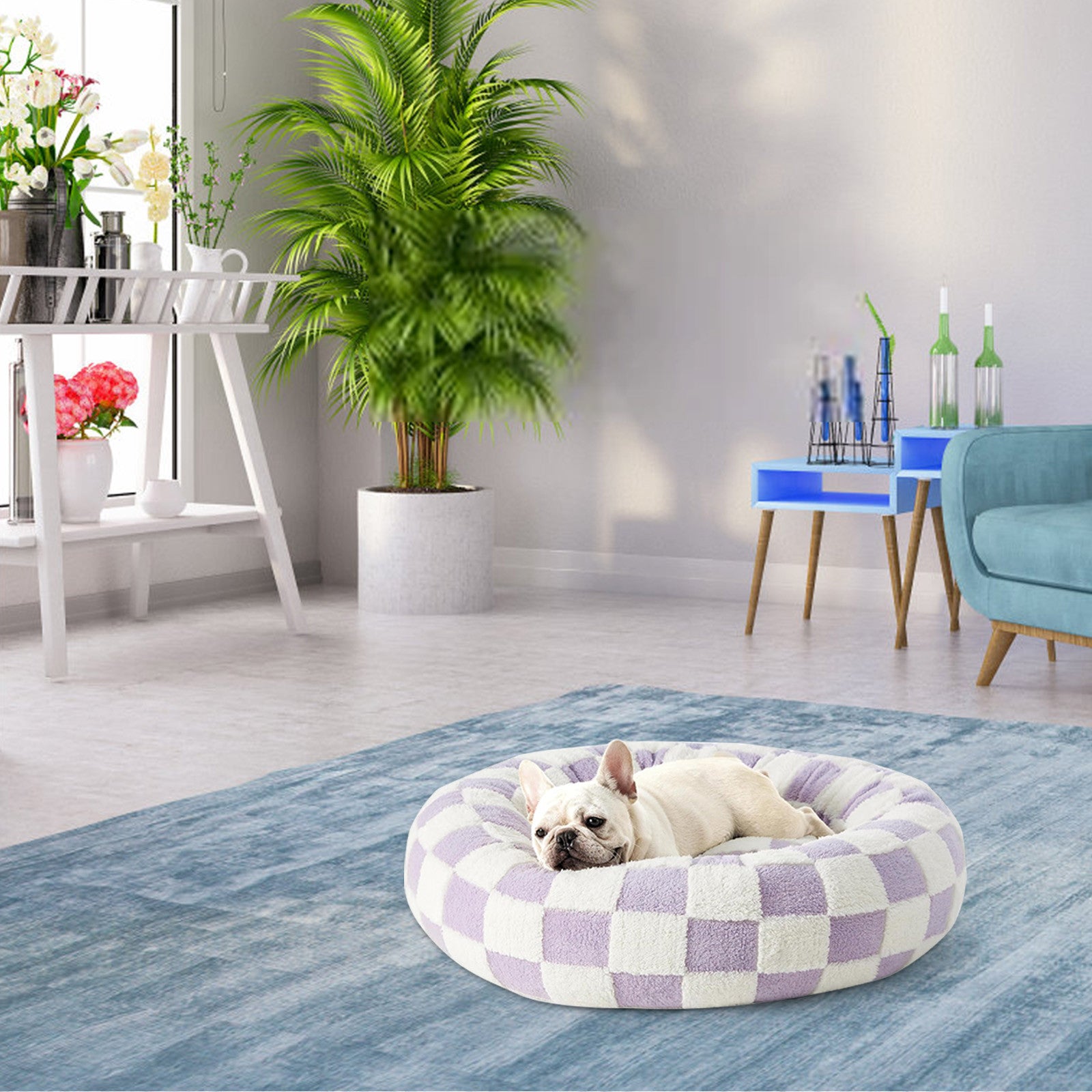 coussin chien en peluche déhoussable