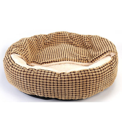 coussin_chien grotte moelleux_marron